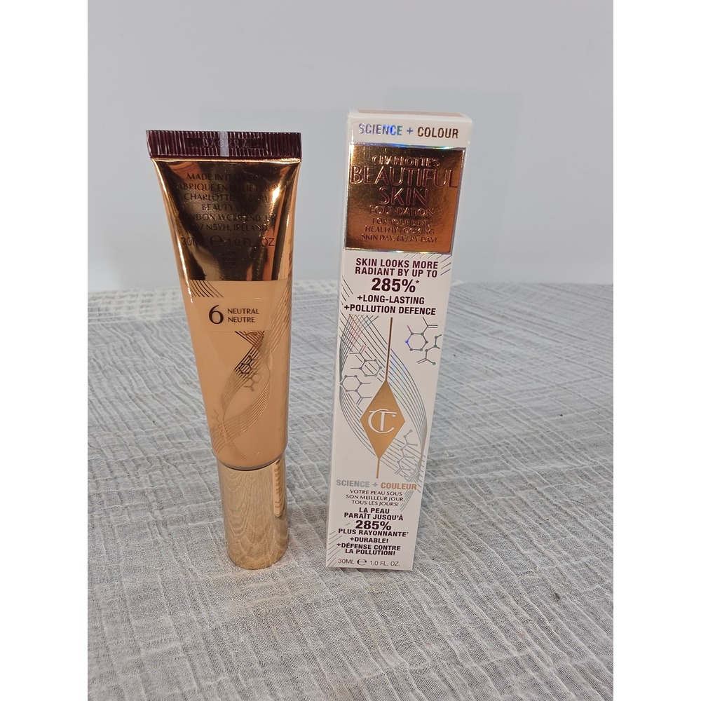 Charlotte Tilbury Beautiful Skin Foundation 6 Neutral 30ml Medium Coverage